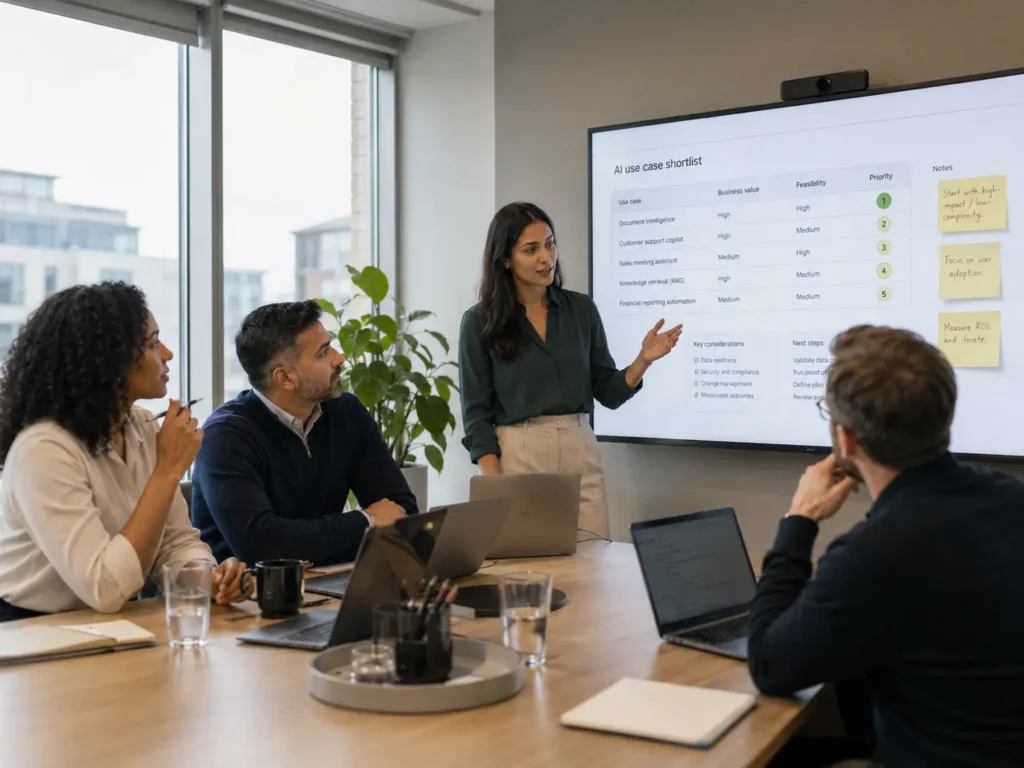 Professional-services team assessing Microsoft 365 Copilot use cases and readiness.